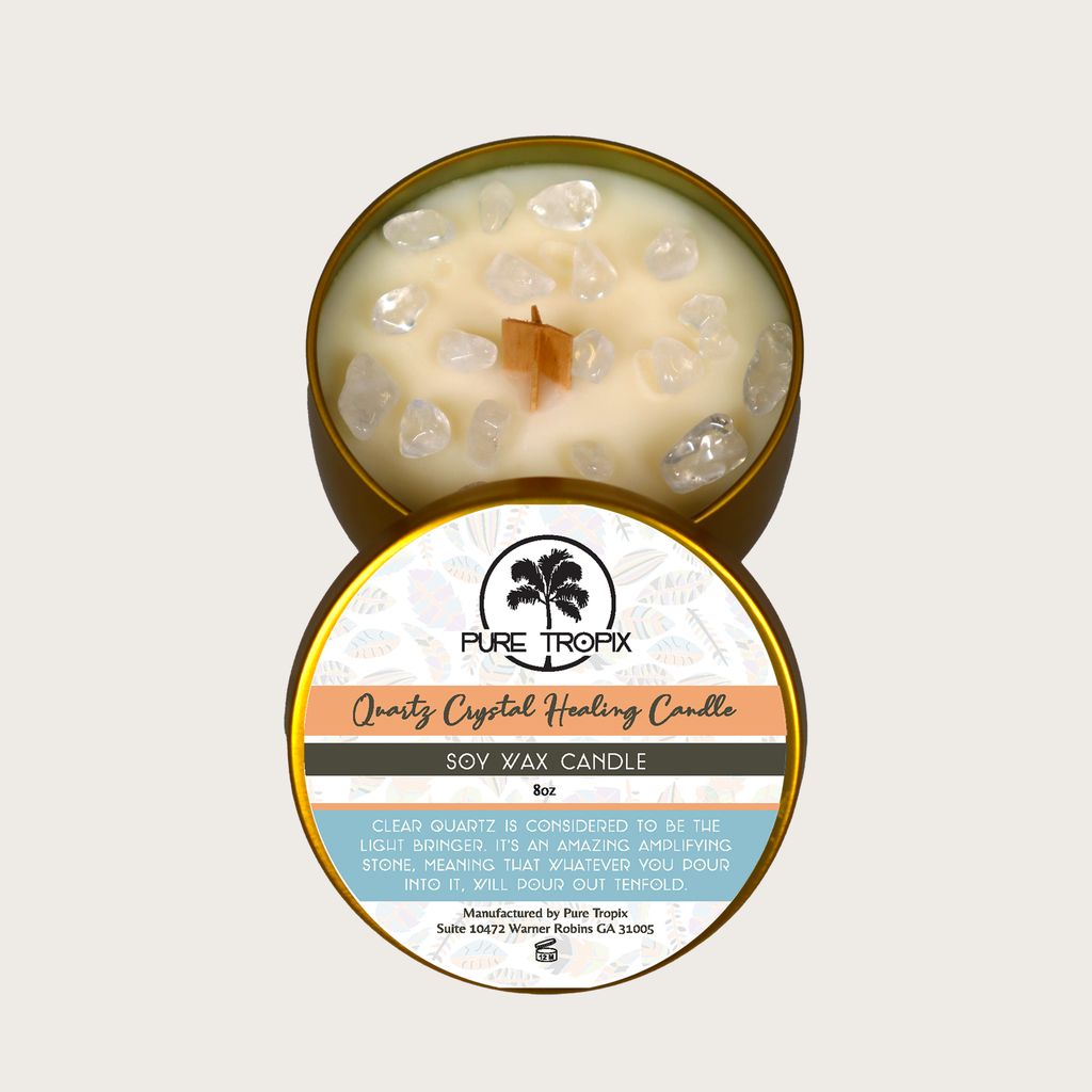 QUARTZ CRYSTAL SOY WAX CANDLE