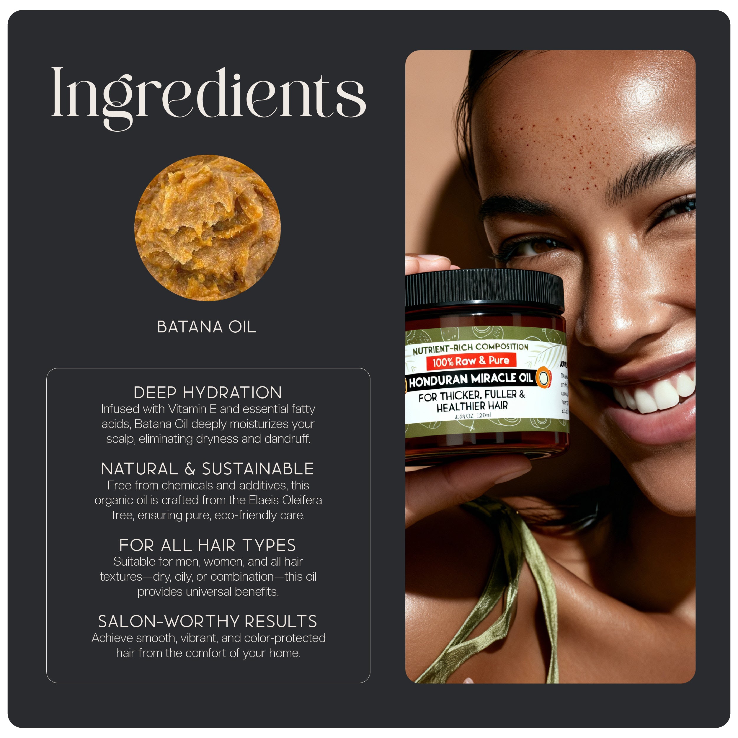 100% Natural Raw Batana Oil – Your Secret to Radiant, Silky Hair ✨