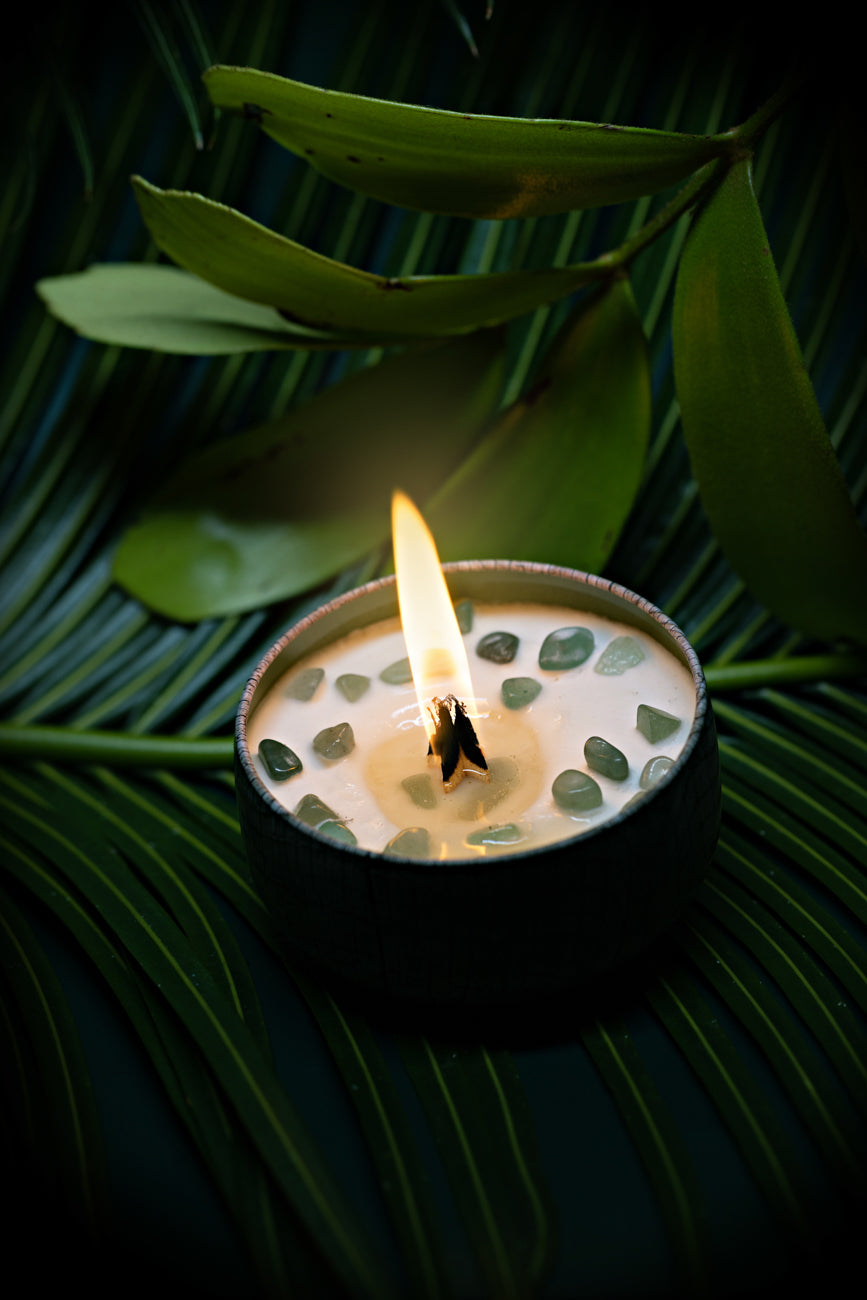 Crystal Soy Candle | Soy Wax Candle | Pure Tropix