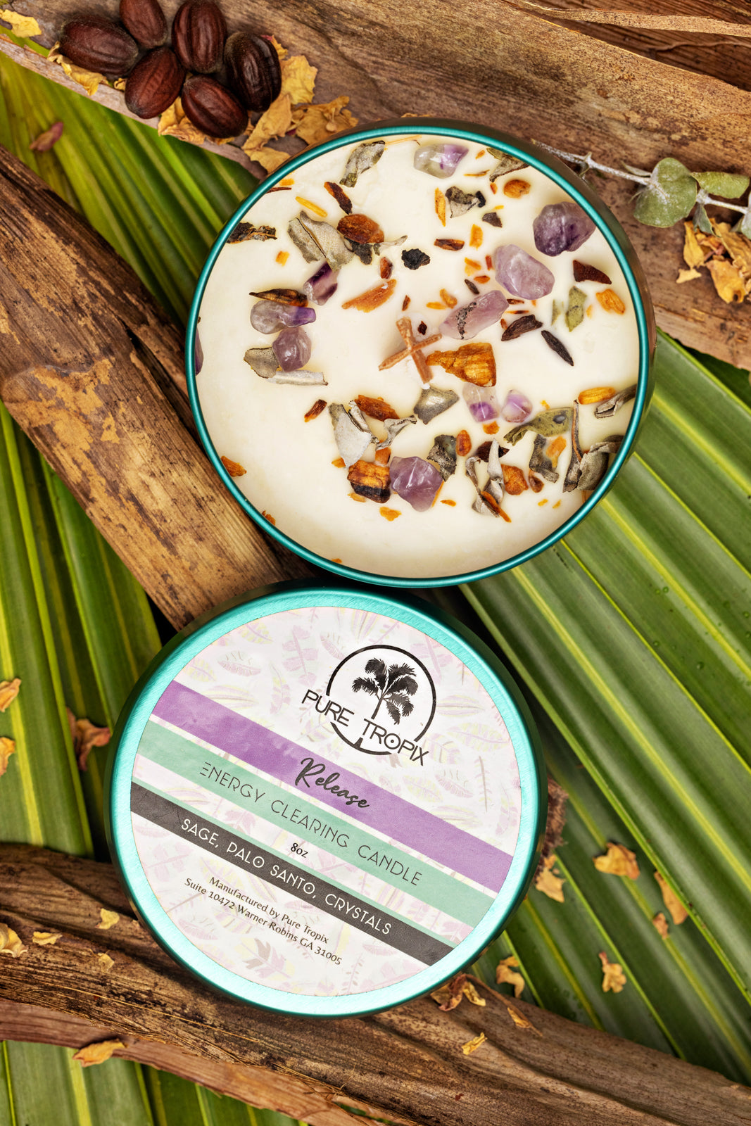 Crystal Herb Candles | Natural Herb Candles | Pure Tropix
